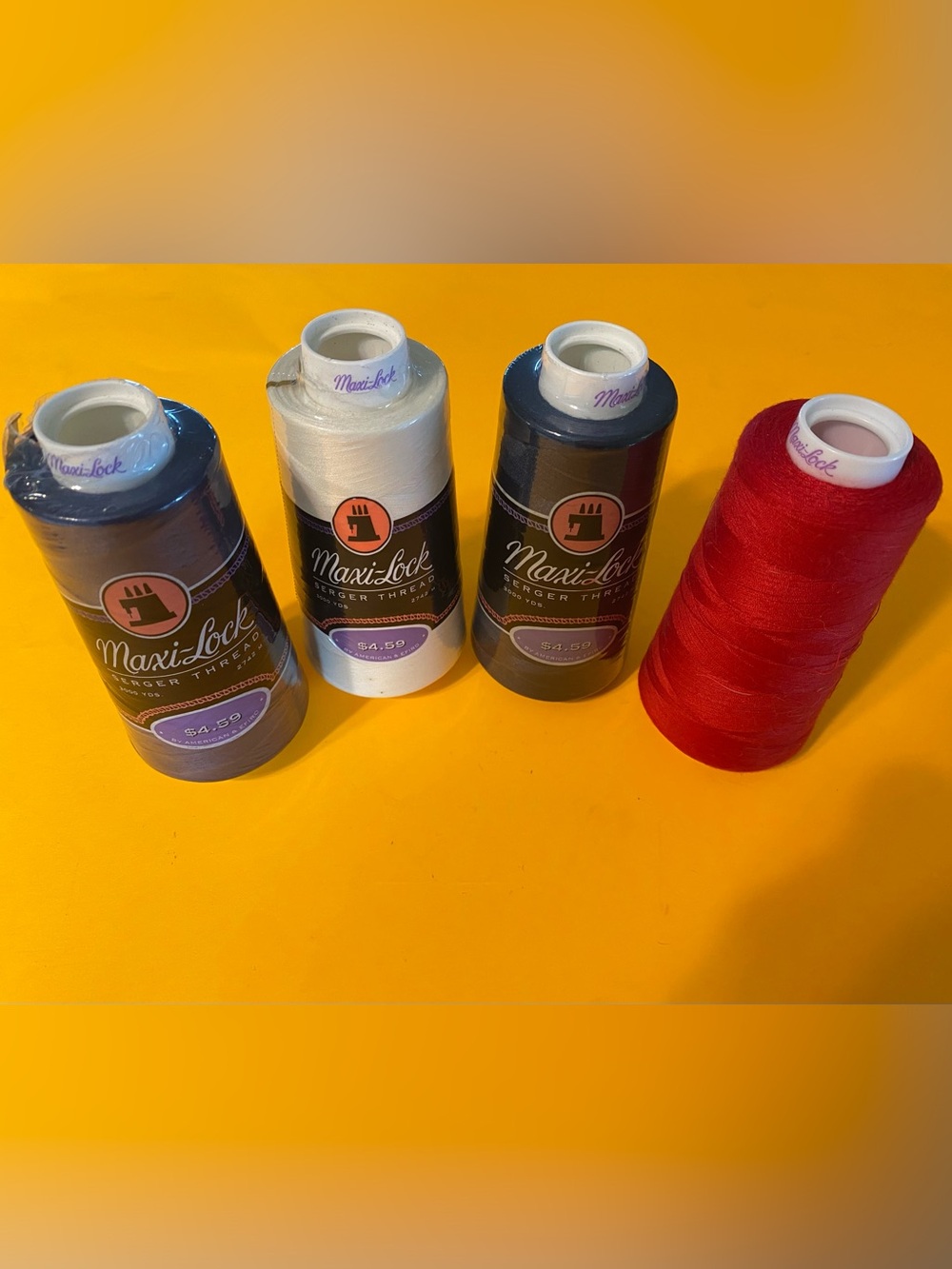 Maxi-Lock Serger Thread Multiple Color Bundle of 4